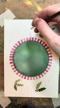 Handmade Christmas card. Painting watercolor Christmas card. #christmascard #diycard #diycrafts