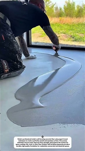Self-Leveling Concrete Floor Installation | Professional Smooth Flooring Process