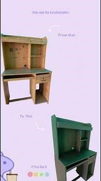 Desk Transformation Step by Step | Chalk paint & polyurethane finish | DIY desk Makeover.