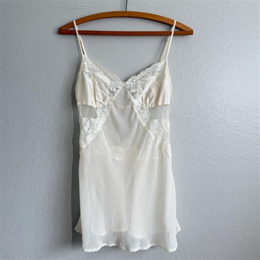 Vintage Victoria’s Secret Silk Lace Slip Dress Cream Y2K Coquette S - Etsy