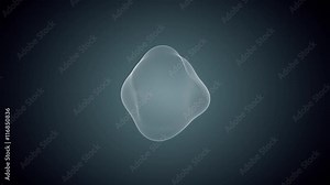 metamorphose of amorphous shape from dots and lines, abstract animation of future shape 4K Stock Video