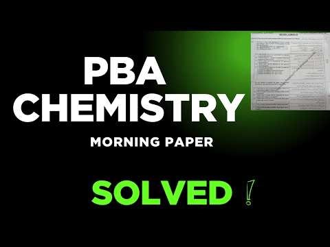 Chemistry PBA solved(Morning) Paper 2026| FBISE in urdu/hindi