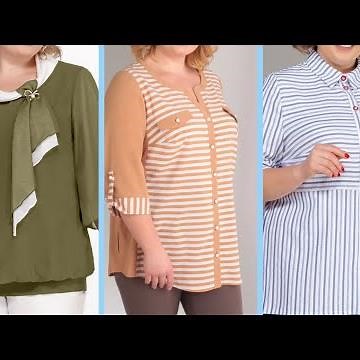 Latest most beautiful and stylish plus size women lining button details 2021
