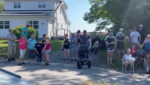 Gavin Hatt racing to victory in his first race at the St. George Family Fun Day 2022 Soap Box Derby Races | CHCO Television