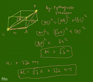 Polonium adopts cubic structure with edge length of cube being ... | Filo