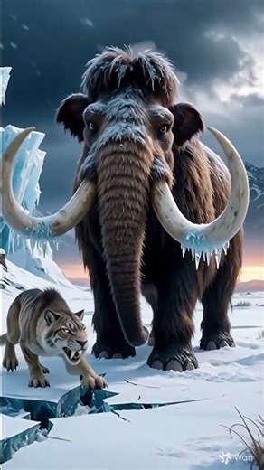 Mammoth vs Smilodon #filterchallenge #mammoth #smilodon #ancient #giant #ancienthistory #animals #vs