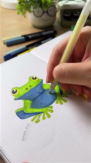 Drawing a Frog #art #drawing #artistasmexicanos #painting #paint #sketch #acrylicpainting #artist