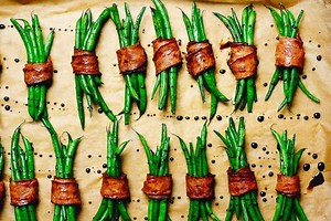 Bacon Wrapped Green Beans (easy, crisp, fresh)