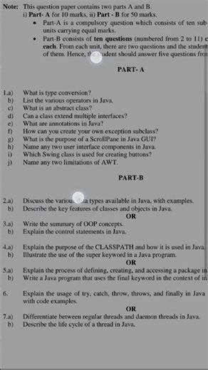 java model question paper #shorts #education #ytshorts #motivation