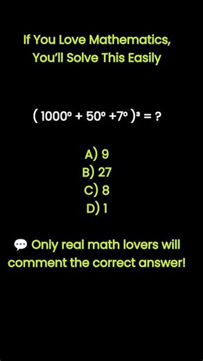 For True Math Lovers 🧠 | Zero Power Challenge 🔥
