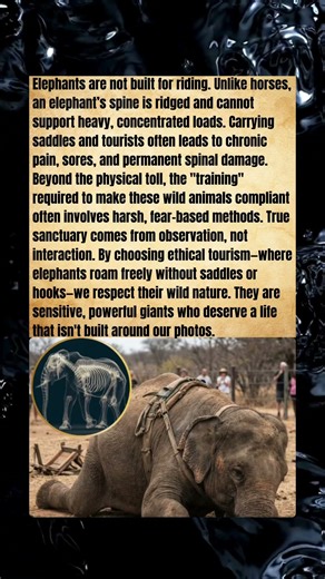Not Built for Riding: Why Elephant Spines Cannot Support Heavy Saddles