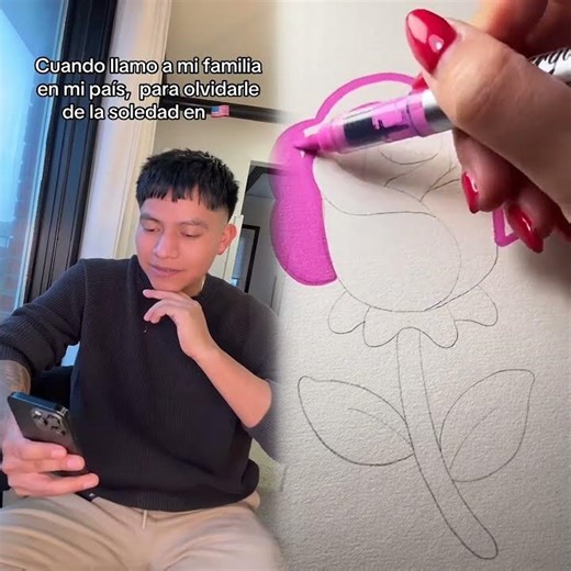 Cuando llamo a mi familia en mi país, para olvidarle de la soledad en 🇺🇸