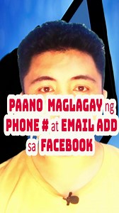 3.3K views · 17 reactions | Paano maglagay o mag add ng phone at email address sa facebook /How to add phone number and email address in facebook. #howto #facebookemail #FacebookPhoneNumber #addphonenumber #removeviolation #addemailaddress #paanomaglagay #howto #paanokumitasafacebookreels #paanokumitasareels #paanokumitasafbreels #paanokumitasafb | Brian Sides | Facebook