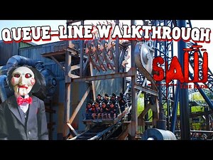Saw the Ride Queue-Line Walkthrough - Thorpe Park