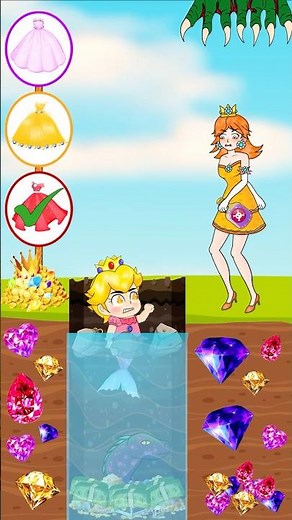 Greed Gone Wrong: Mermaid vs Princess Daisy’s Jewel Battle! P4