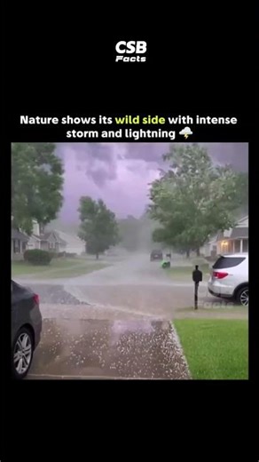 Real Storm or AI Fake? 🤯⛈️ Purple Lightning Explained