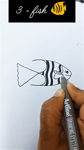 Fish drawing #shorts #ytshorts