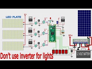 don't use inverter for lights, how to make 12v LED brightness control system using Raspberry pi pico