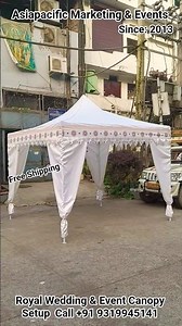 Luxury White Maharaja Tent | Royal Wedding & Event Canopy Setup | Food Stall Canopy | Outdoor Tent