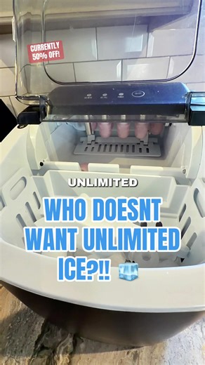 UNLIMITED ICE!! These counter top ice making machines will give you 9 x bullet shaped ice cubes every 6-8 minutes!! PERFECT for the summer!! #summer #ice #icemaker #icemachine #summerhack