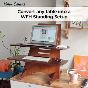 96 reactions · 11 shares | Effortlessly convert any table into a convenient WFH standing setup with the STANDi Desk from Home Canvas. ✅ Compact, portable, and height adjustable ✅ Easy to assemble ✅ Comes with a Premium PU Coated Bag with Foam Padding ✅ Free Shipping Pan India! Shop now  https://homecanvas.com/products/standi-desk | Home Canvas | Facebook
