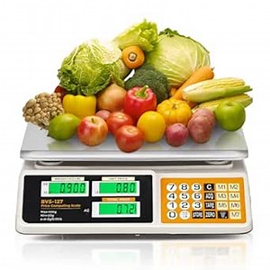 Bonvoisin Price Computing Scale 88lb/ 40kg, Commercial Food Weighing Scale 2g Division, Rechargeable Produce Deli Scale with Stainless Steel Plate for Farmer's Markets, Retail Outlets, Butcher Shops
