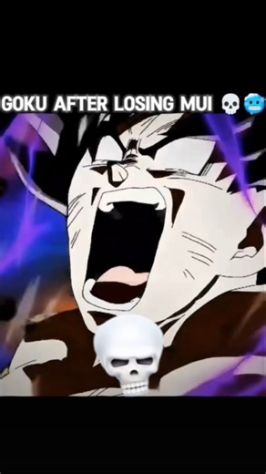 Goku rage after loosing mui #viral #dragonball #goku #shorts