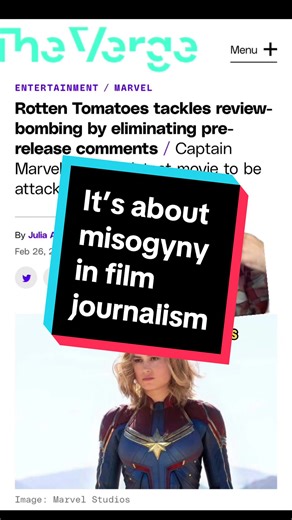 Failed Attempt at Journalism in Captain Marvel Review | Rotten Tomatoes Drama