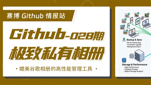 Immich 是一款专为高性能设计的自托管照片与视频管理解决方案，旨在成为 Google Photos 的开源替代品。