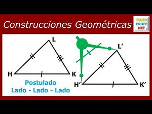 CONSTRUCTION: TRIANGLE CONGRUENT TO ANOTHER WITH POSTULATE LLL