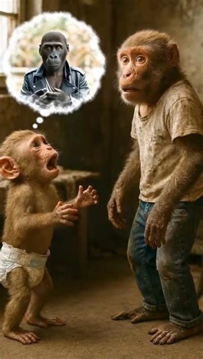 Baby Monkey Tastes a iphone… Then Bursts Into iphone! 🍭😂 #ai #funny #shorts