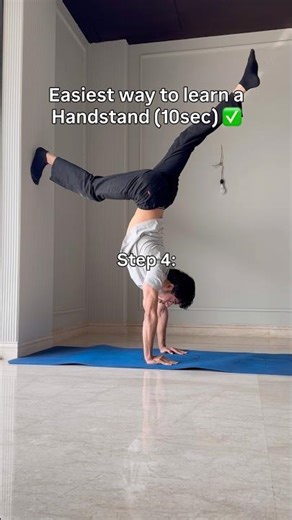 Learn Handstand with 5 easy steps #handstand #tutorial #gym #workout #motivation #calisthenics