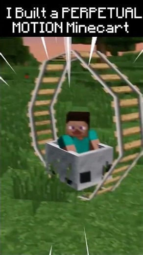 I Built a Perpetual Motion Minecart #minecraft #memes