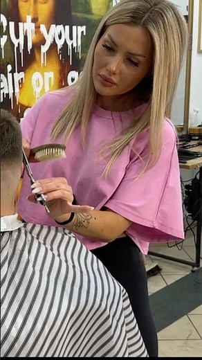 Scissor Only Haircut ✂️ ASMR Sounds #femalebarber #barber #asmrhaircut #asmr