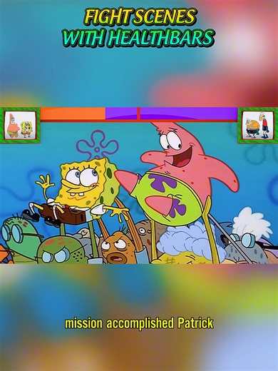 SpongeBob Fight Scenes with Healthbars - Part 9#spongebobsquarepants #spongebob #jchasefilms #scary