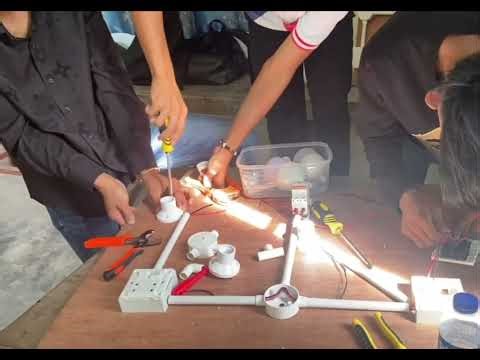 Processing of student’s making electricity project ⚡️#electrical #project #study
