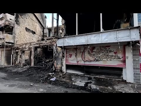 Burned aftermath of Guadeloupe’s COVID-19 protests