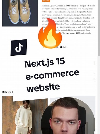 Next.js 15 e-commerce website tutorial 🔥 #nextjs #nextjs15 #webdev #webdeveloper #webdevelopment #reactjs #reactjsdevelopment #typescript #javascript #ecommerce