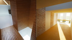 Minecraft Raytraced with Realistic Textures almost Archvis Quality in real time.
