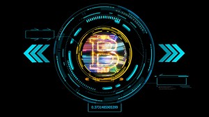 Download Algorithm process and analysis bitcoin quantum computer futuristic technology colorful digital layer dimension holographic for free