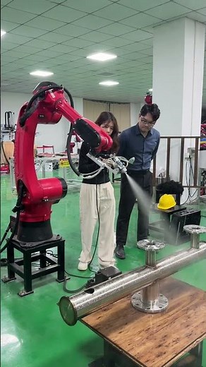 Programming-free spray robot. #spraying #industrialrobot #sixaxisrobot #robotics #automatic