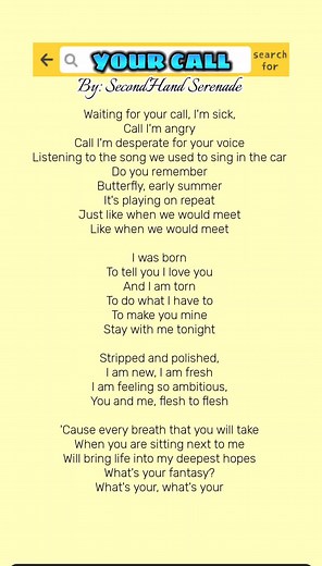 Your Call Secondhand Serenade Lyrics & Meaning Explained