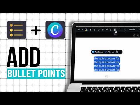 How To Add Bullet Points On Canva App (Step By Step)