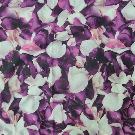 Purple Rose Petal Print Fabric, Floral Viscose Material for Dresses, Soft Summer Apparel Fabric by the Yard, Indian Designer Textile - Etsy