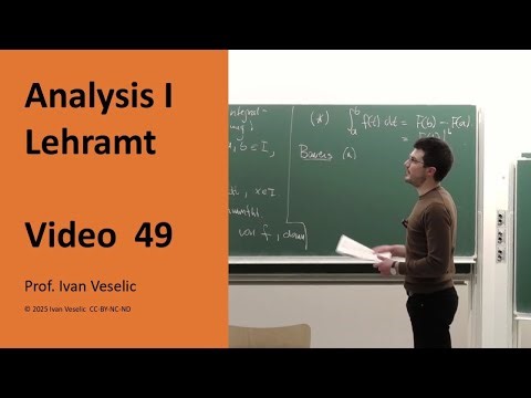 Vorlesung Analysis I fürs Lehramt (Video 49)