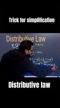 Trick for simplification by distributive law