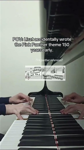 Am I the only one hearing the Pink Panther? #piano #liszt #classicalmusic