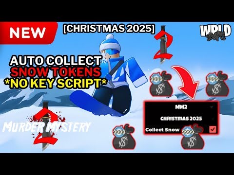 ❄️ Murder Mystery 2 Script *NO KEY* | Auto Collect Snow Tokens, Snow Tokens Auto Farm | Mobile & PC