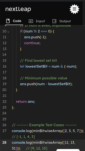 Prime Numbers Bitwise OR Trick | ans OR (ans+1) Explained | JavaScript Solution