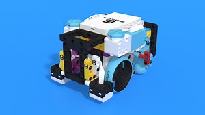 Light Cooley, a box robot robot chassis from LEGO Education SPIKE Prime, with 3D building instructions